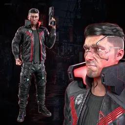 Sci-Fi Rigged male character