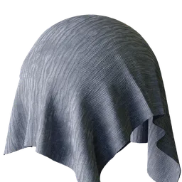 Blue Pleated Fabric