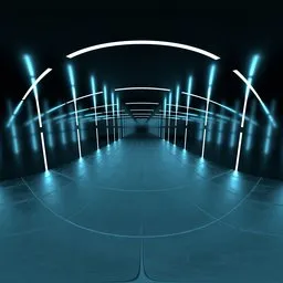 Blue Light Tunnel Studio