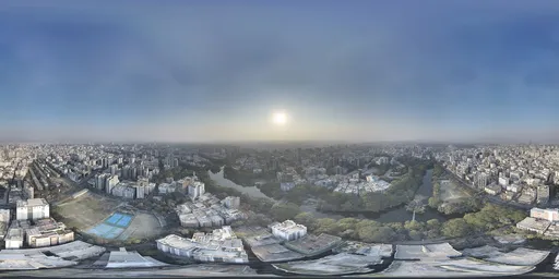 Sunset Over Rural and Urban Expansion