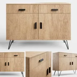 Modern Wood Storage Sideboard