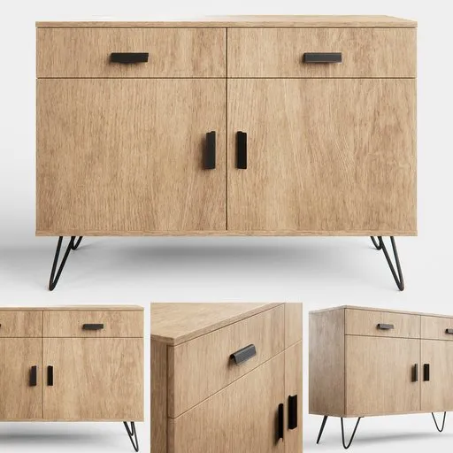 Modern Wood Storage Sideboard
