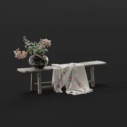 Wooden Console Bench