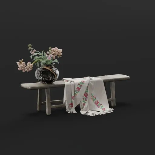 Wooden Console Bench