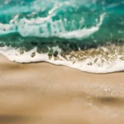 Beach Sand and Ocean Waves Whitewater Frame 40