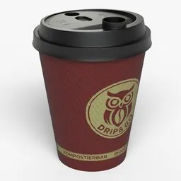 Coffee to go paper cup red