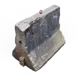 Old Concrete Road Block