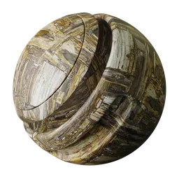 Petrified wood marble