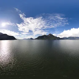 Sunny Cloudy Day Landscape