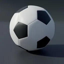 3D model of a high-detail soccer ball with realistic texture, designed for Blender, ideal for sports simulations.