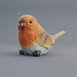 Ceramic robin sculpture