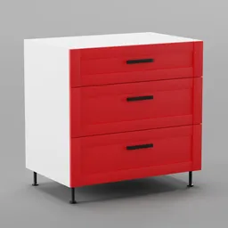 Kitchen lower cabinet 85cm (3 drawers)