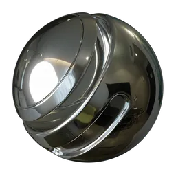 Highly customizable Blender 3D Shiny Metal material with reflective and roughness controls for digital art.