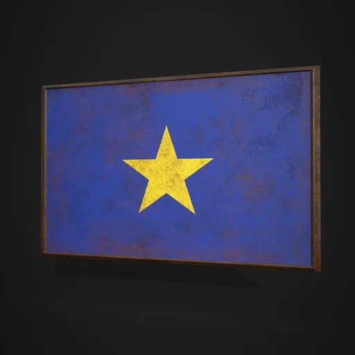 Congo Free State Flag Picture Frame
