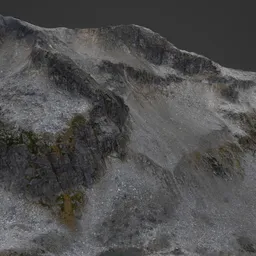 Large Mountain Terrain Photoscan