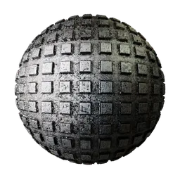 High-resolution 4K PBR texture of weathered metal grate suitable for Blender 3D and various rendering applications.