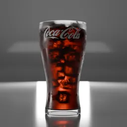 Coke glass with ice