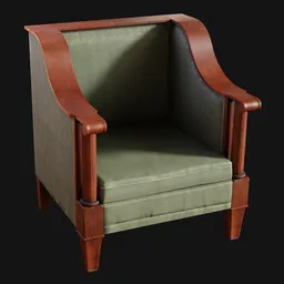 1920 Empire-Revival Box Chair