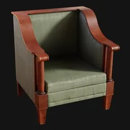 1920 Empire-Revival Box Chair
