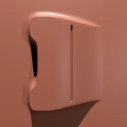 3D modeling side vent imprint sculpting brush for industrial design in Blender.