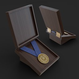 "High-quality photorealistic Trophy Medal 3D model with tillable textures for Blender 3D. Created using Blender 3.3 and rendered through Cycles, this model is perfect for architectural designs, games, and other applications. Modify the material to fit your needs. "