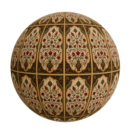 Mughal inspired floral artwork