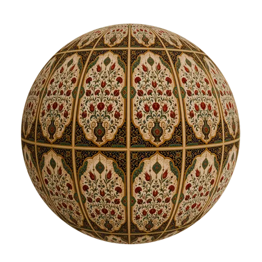 Mughal inspired floral artwork