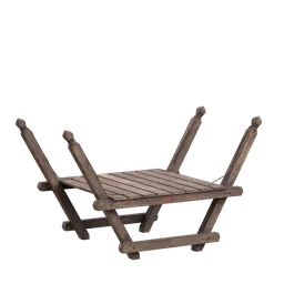 "Experience historic military torture with high-resolution Torturerack 3D model for Blender 3D. Includes 1k textures for realistic viewing. Perfect for game assets and mobile app development."