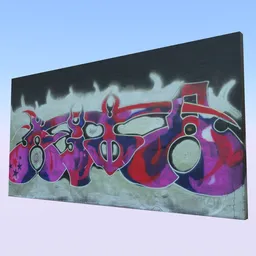 Concrete graffiti wall