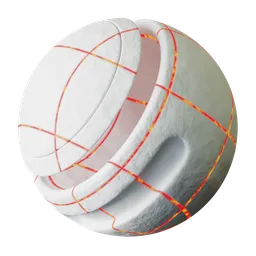 Stone with hot glowing lines