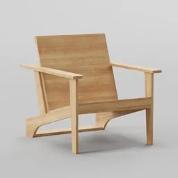 Wooden Lounge Chair 80x70x80
