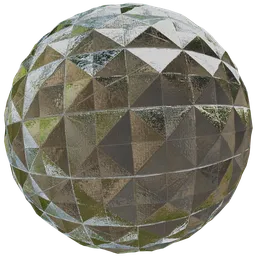 Shiny rough square pyramid