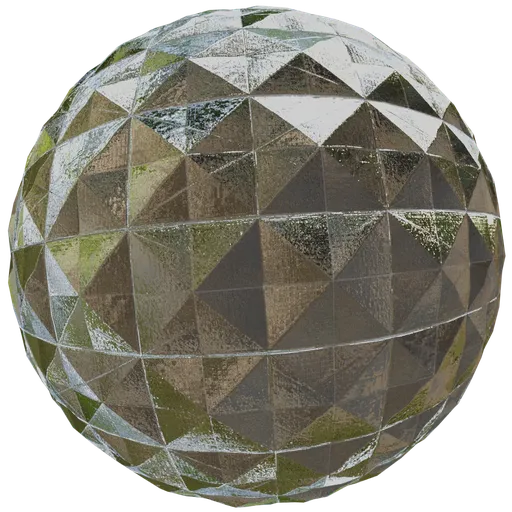 Shiny rough square pyramid