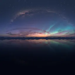Twilight Night Sky Aurora Lights