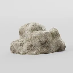 Detailed realistic 3D rocks with PBR texture for Blender, perfect for virtual environment design.