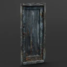 Old wooden shad door