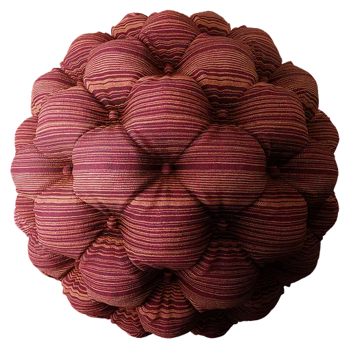 Fabric Deep Buttoning Pattern Red