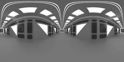 3D rendered corridor HDR for indoor lighting with arches and skylights designed in Blender for motion graphics.