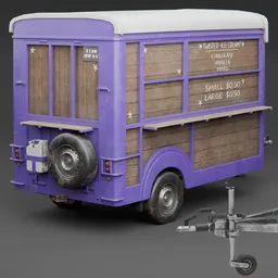 Towable Icecream Kabin Purple