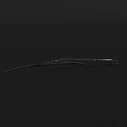 "Chrome car windshield wiper 3D model for Blender 3D. This sleek and realistic model is perfect for any vehicle project. Get it now from BlenderKit."
