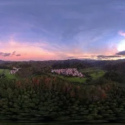Fiery clouds and sunrise HDR