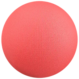 Woven Fabric PBR Material – Bright Red