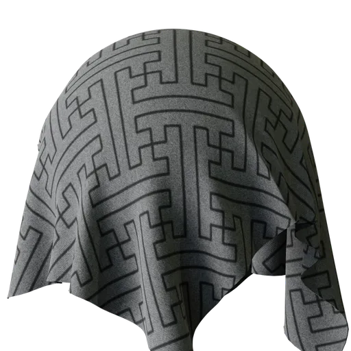 High-resolution gray hammer fabric texture for 3D rendering, suitable for PBR material applications in Blender.