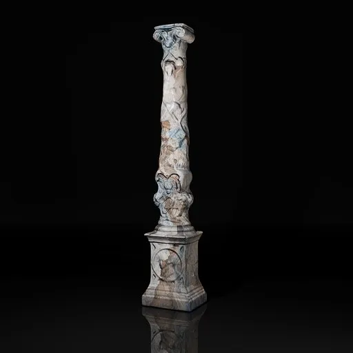 A massive column with molding