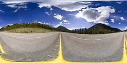 Scenic Road in Rocky Mountains