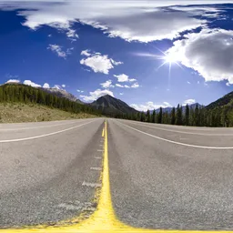 Scenic Road in Rocky Mountains