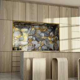 Luxury Wooden Kitchen Scene