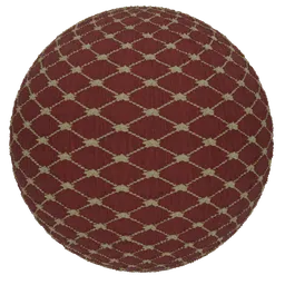 Red Diamond Tufted Fabric