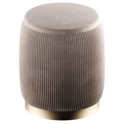 "Highly-detailed beige pouf with a gold base, ideal for Blender 3D models. This modern furniture piece features a contemporary design and is perfect for interior settings. Enhance your 3D projects with this versatile and top-selling model."