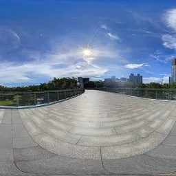 The plaza under the daytime sunlight